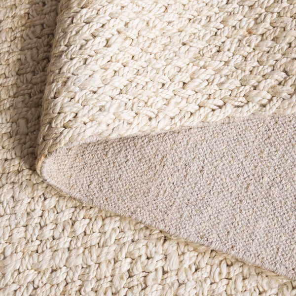 Safavieh Natural Runner Area Rug - Stylish Jute And Cotton Flatweave For Hallways, Kitchens, And Living Rooms Bleach ,Ivory 65% Jute & 35% Cotton Nfb876b-5