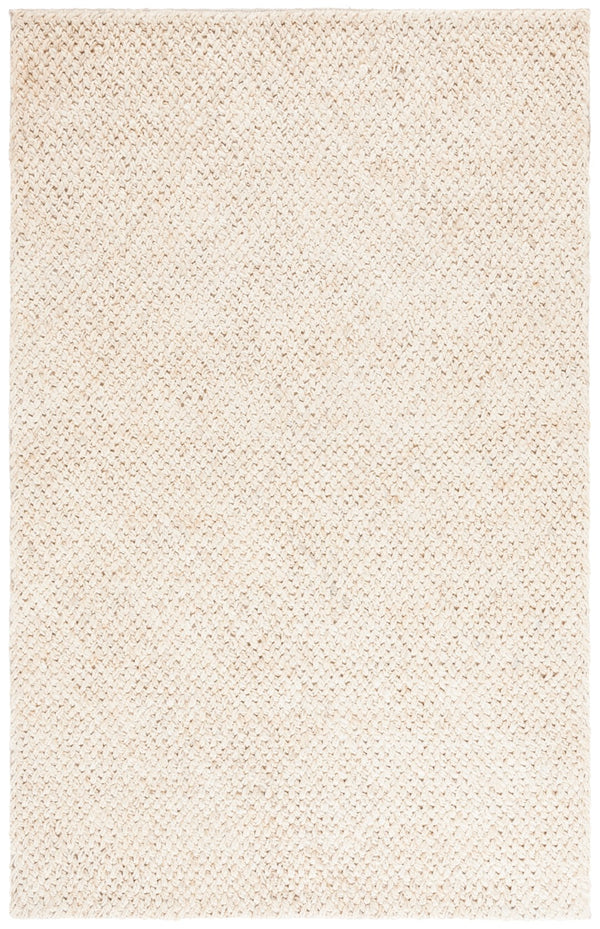 Safavieh Natural Area Rug - Handcrafted Jute & Cotton Flatweave, Lightweight Design For Cozy Modern Spaces Bleach ,Ivory 65% Jute & 35% Cotton Nfb876b-4