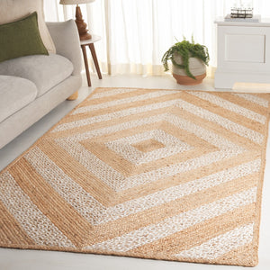 Safavieh Natural Jute Area Rug - Bohemian Elegance With Handcrafted Geometric Design For Cozy Spaces Natural ,Ivory Jute Nfb926a-8