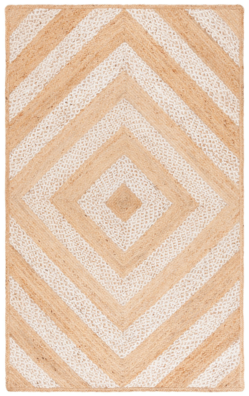Safavieh Natural Handloomed Runner Area Rug - Elegant Geometric Design For Modern And Traditional Spaces Natural ,Ivory Jute Nfb926a-5