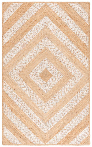 Safavieh Natural Handloomed Runner Area Rug - Elegant Geometric Design For Modern And Traditional Spaces Natural ,Ivory Jute Nfb926a-5