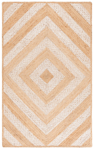 Safavieh Natural Jute Area Rug - Bohemian Elegance With Handcrafted Geometric Design For Cozy Spaces Natural ,Ivory Jute Nfb926a-8