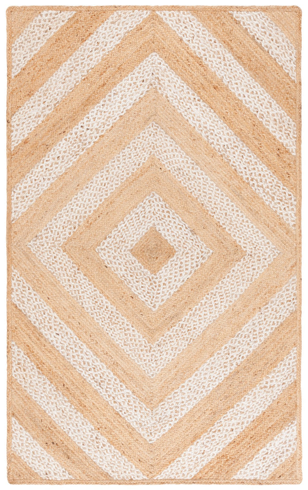 Safavieh Natural Jute Area Rug - Bohemian Elegance With Handcrafted Geometric Design For Cozy Spaces Natural ,Ivory Jute Nfb926a-8