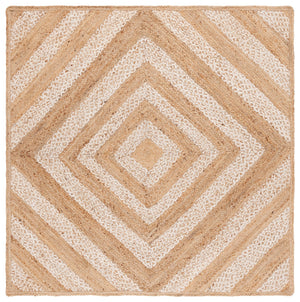 Safavieh Natural Handloomed Runner Area Rug - Elegant Geometric Design For Modern And Traditional Spaces Natural ,Ivory Jute Nfb926a-6sq