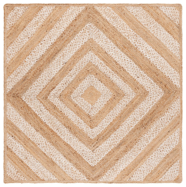 Safavieh Natural Jute Area Rug - Bohemian Elegance With Handcrafted Geometric Design For Cozy Spaces Natural ,Ivory Jute Nfb926a-8