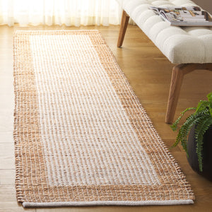 Safavieh Natural Handwoven Area Rug - Artisan Craftsmanship With Eco-friendly Comfort For Timeless Elegance Natural ,Ivory 60% Jute & 40% Cotton Nfb975a-6
