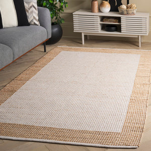 Safavieh Natural Handwoven Area Rug - Artisan Craftsmanship With Eco-friendly Comfort For Timeless Elegance Natural ,Ivory 60% Jute & 40% Cotton Nfb975a-6