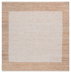 Safavieh Natural Handwoven Runner Rug – Timeless Elegance And Artisanal Charm For Your Home Decor Natural ,Ivory 60% Jute & 40% Cotton Nfb975a-6sq