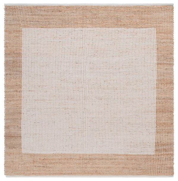 Safavieh Natural Handwoven Runner Rug – Timeless Elegance And Artisanal Charm For Your Home Decor Natural ,Ivory 60% Jute & 40% Cotton Nfb975a-6sq