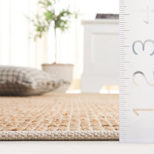 Safavieh Natural Handwoven Jute Rug — Neutral, Pattern-Free Flatweave For Durable, Cozy Coastal & Modern Spaces 4'-0" x 6'-0" NFB976A-4