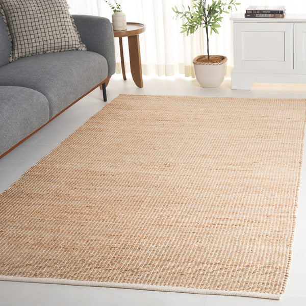Safavieh Natural Handwoven Jute Rug — Neutral, Pattern-Free Flatweave For Durable, Cozy Coastal & Modern Spaces 4'-0" x 6'-0" NFB976A-4