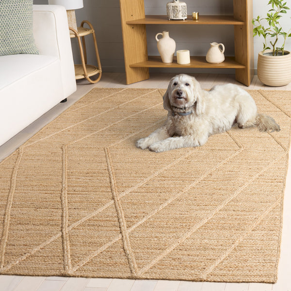 Safavieh Natural Handcrafted Jute Area Rug — Eco-Friendly Flat-Weave Texture For Coastal, Minimal & Modern Homes 4'-0" x 6'-0" NFB977A-4