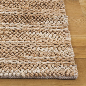 Safavieh Natural Fiber Couture Ivory Area Rug – Hand Loomed Jute & Cotton Runner For Elegant Spaces Natural 80% Jute 20% Cotton Nfc101b-5