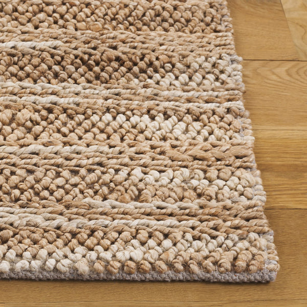 Safavieh Natural Fiber Couture Ivory Area Rug – Hand Loomed Jute & Cotton Runner For Elegant Spaces Natural 80% Jute 20% Cotton Nfc101b-5
