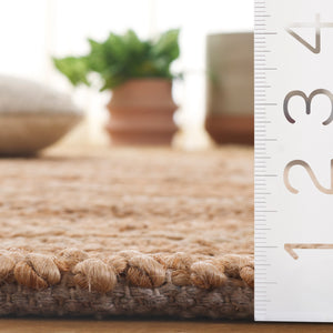 Safavieh Natural Fiber Couture Ivory Area Rug – Hand Loomed Jute & Cotton Runner For Elegant Spaces Natural 80% Jute 20% Cotton Nfc101b-5