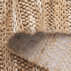 Safavieh Natural Fiber Couture Ivory Area Rug – Hand Loomed Jute & Cotton Runner For Elegant Spaces Natural 80% Jute 20% Cotton Nfc101b-5