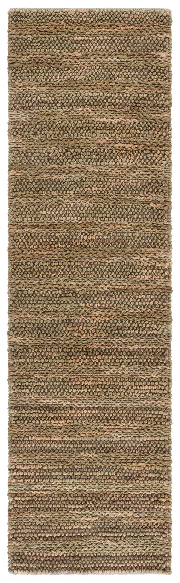 Safavieh Natural Fiber Couture Ivory Area Rug – Hand Loomed Jute & Cotton Runner For Elegant Spaces Green ,Natural 80% Jute 20% Cotton Nfc101y-28