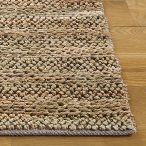 Safavieh Natural Fiber Couture Ivory Area Rug – Hand Loomed Jute & Cotton Runner For Elegant Spaces Green ,Natural 80% Jute 20% Cotton Nfc101y-5