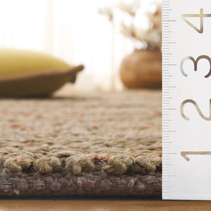 Safavieh Natural Fiber Couture Ivory Area Rug – Hand Loomed Jute & Cotton Runner For Elegant Spaces Green ,Natural 80% Jute 20% Cotton Nfc101y-5