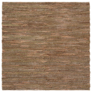 Safavieh Natural Fiber Couture Ivory Area Rug – Hand Loomed Jute & Cotton Runner For Elegant Spaces Green ,Natural 80% Jute 20% Cotton Nfc101y-6sq