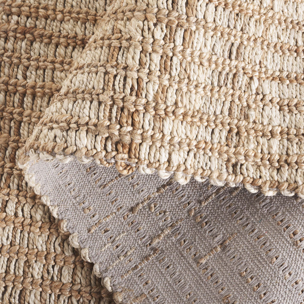 Safavieh Natural Hand‑Loomed Jute Rug 5X8 | Ivory & Natural Tones, Low‑Profile 1/2" Pile, Eco Artisan Quality 6'-0" x 9'-0" NFC102A-6