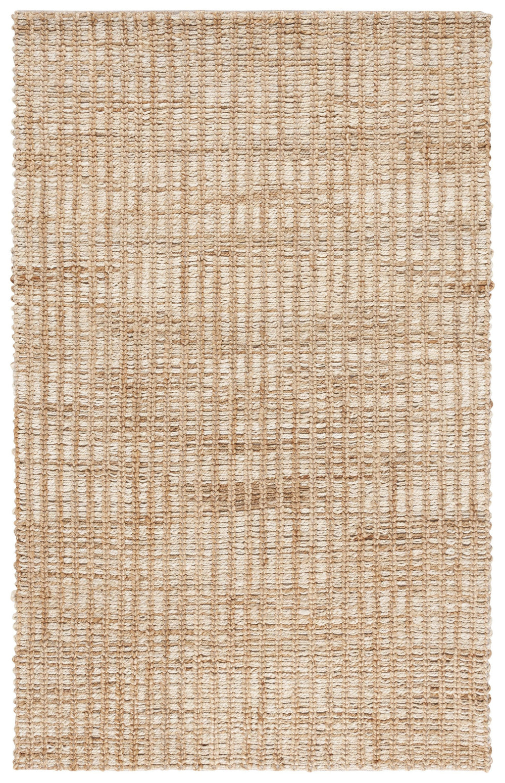 Safavieh Natural Hand‑Loomed Jute & Cotton Area Rug In Ivory Natural — Low 1/2" Pile, Coastal Texture, Durable Elegance 4'-0" x 6'-0" NFC102A-4