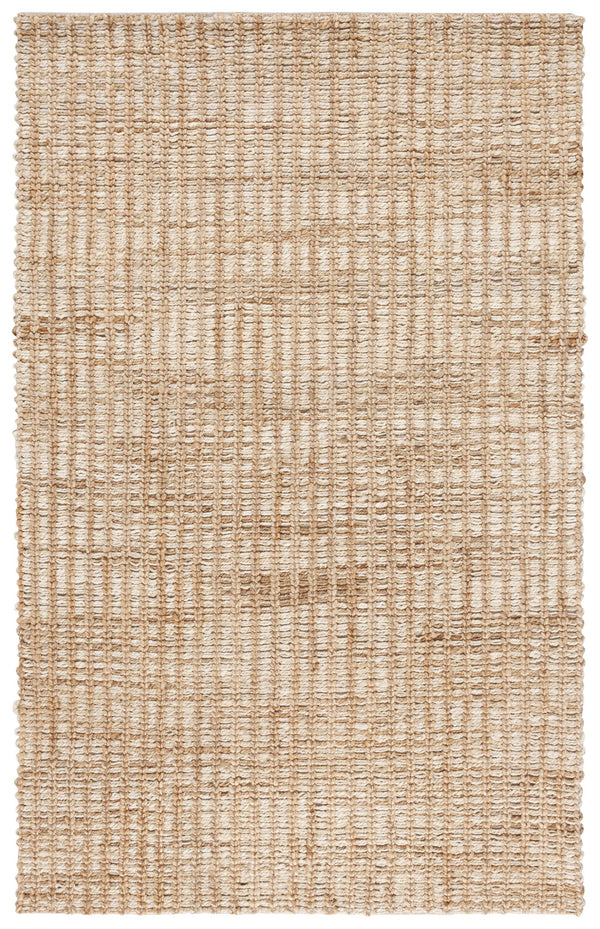 Safavieh Natural Hand‑Loomed Jute & Cotton Area Rug In Ivory Natural — Low 1/2" Pile, Coastal Texture, Durable Elegance 4'-0" x 6'-0" NFC102A-4