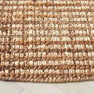 Safavieh Natural Fiber Jute Cotton Runner Hand Loomed Artisan Weave for Hallways and Entryways 6'-0" x 6'-0" - A NFC102A-6R