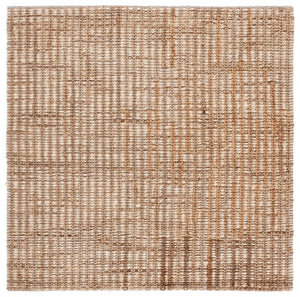 Safavieh Natural Fiber Jute Cotton Runner Hand Loomed Artisan Weave for Hallways and Entryways 6'-0" x 6'-0" - B NFC102A-6SQ