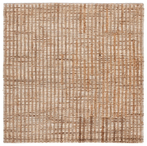 Safavieh Natural Fiber Jute Cotton Runner Hand Loomed Artisan Weave for Hallways and Entryways 6'-0" x 6'-0" - B NFC102A-6SQ