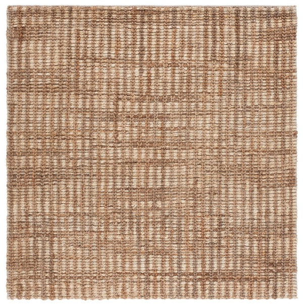 Safavieh Natural Fiber Jute Cotton Runner Hand Loomed Artisan Weave for Hallways and Entryways 6'-0" x 6'-0" - B NFC102A-6SQ