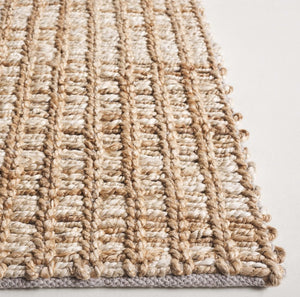Safavieh Natural Fiber Jute Cotton Runner Hand Loomed Artisan Weave for Hallways and Entryways 8'-0" x 10'-0" NFC102A-8
