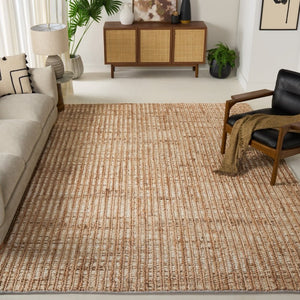 Safavieh Natural Fiber Jute Cotton Runner Hand Loomed Artisan Weave for Hallways and Entryways 8'-0" x 10'-0" NFC102A-8