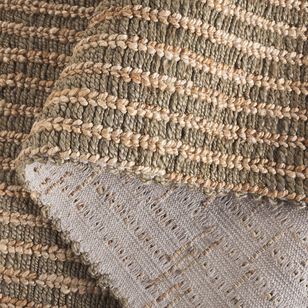 Safavieh Natural Fiber Couture Runner Rug – Hand-loomed Indian Craftsmanship For Elegant Home Decor Green ,Natural 80% Jute 20% Cotton Nfc102y-5