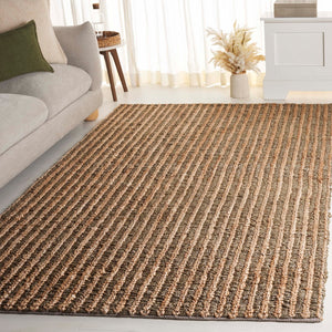 Safavieh Natural Fiber Couture Handcrafted Area Rug - Luxurious Jute & Cotton Blend, Timeless Elegance Green ,Natural 80% Jute 20% Cotton Nfc102y-3