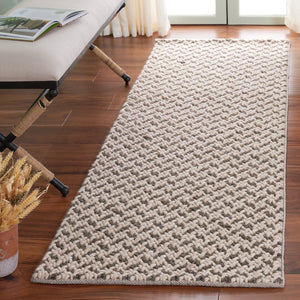 Safavieh Natural Fiber Couture 104f Modern Geometric Runner Rug - Elegant Hand Loomed Design For Your Home Beige ,Grey 45% Wool 30% Jute 20% Cotton 5% Polyster Nfc104f-28