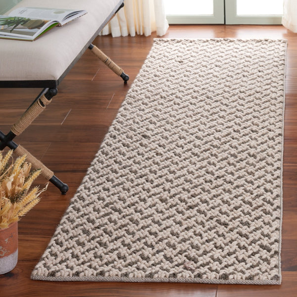 Safavieh Natural Fiber Couture Hand Loomed Area Rug - Elegant Geometric Design For Contemporary Living Spaces Beige ,Grey 45% Wool 30% Jute 20% Cotton 5% Polyster Nfc104f-6
