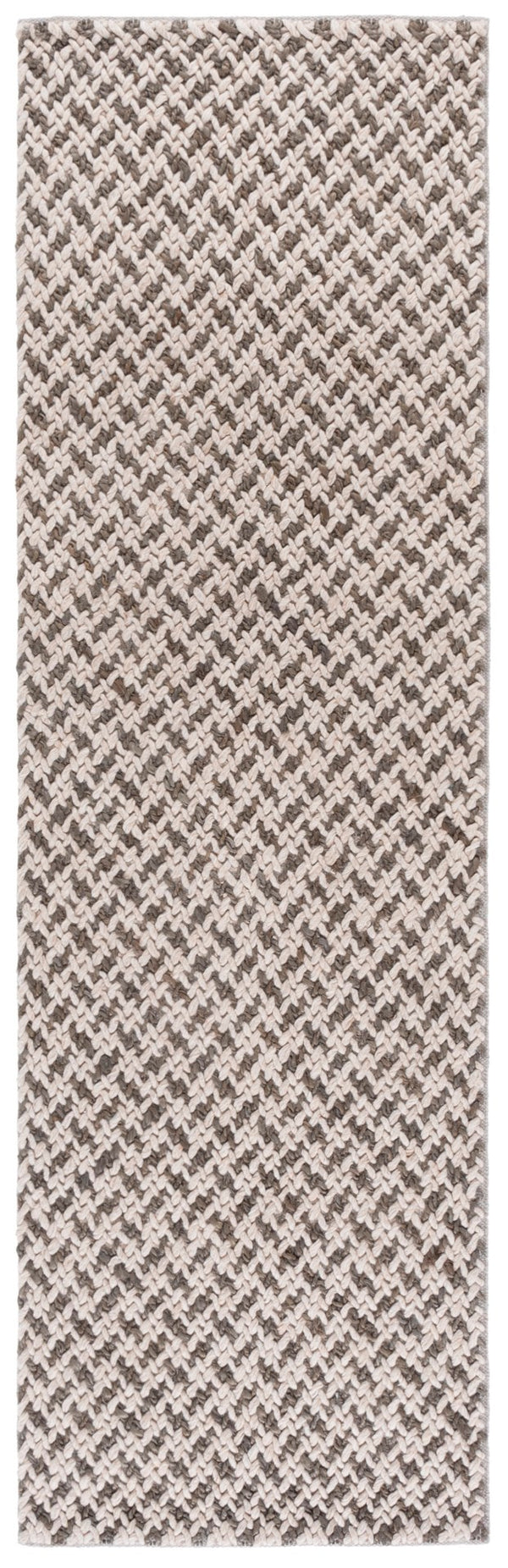 Safavieh Natural Fiber Couture Hand Loomed Area Rug - Elegant Geometric Design For Contemporary Living Spaces Beige ,Grey 45% Wool 30% Jute 20% Cotton 5% Polyster Nfc104f-6