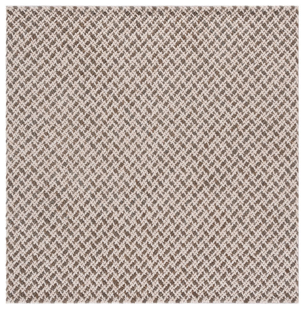 Safavieh Natural Fiber Couture 104f Modern Geometric Runner Rug - Elegant Hand Loomed Design For Your Home Beige ,Grey 45% Wool 30% Jute 20% Cotton 5% Polyster Nfc104f-6sq
