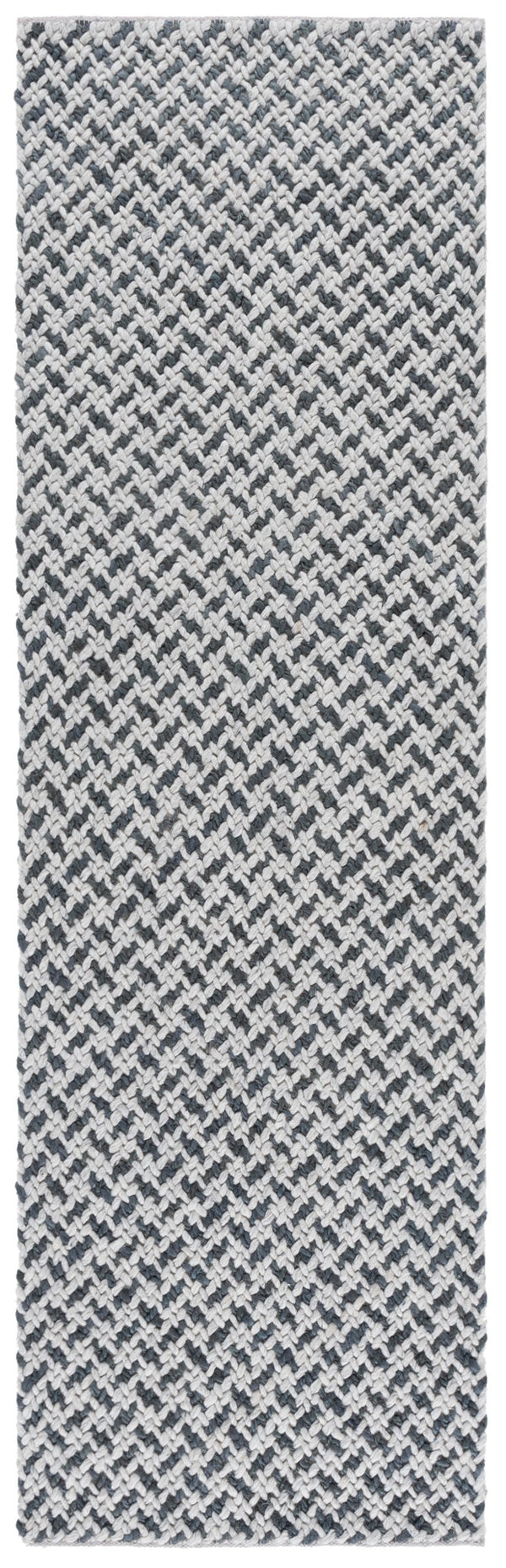 Safavieh Natural Fiber Couture 104f Modern Geometric Runner Rug - Elegant Hand Loomed Design For Your Home Teal ,Grey 45% Wool 30% Jute 20% Cotton 5% Polyster Nfc104j-28