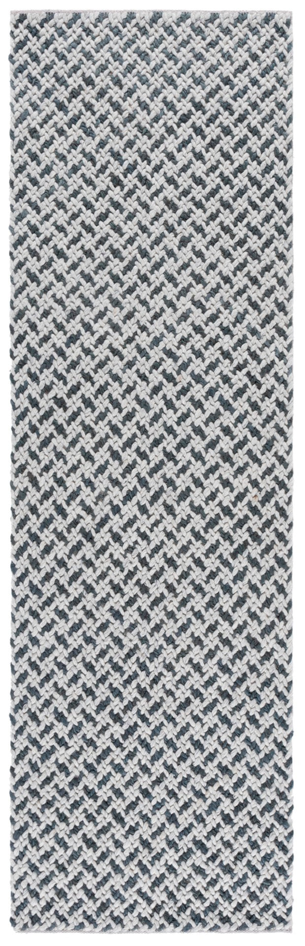 Safavieh Natural Fiber Couture Hand Loomed Area Rug - Elegant Geometric Design For Contemporary Living Spaces Teal ,Grey 45% Wool 30% Jute 20% Cotton 5% Polyster Nfc104j-3