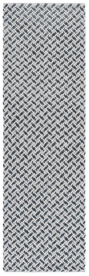 Safavieh Natural Fiber Couture Hand Loomed Area Rug - Elegant Geometric Design For Contemporary Living Spaces Teal ,Grey 45% Wool 30% Jute 20% Cotton 5% Polyster Nfc104j-3