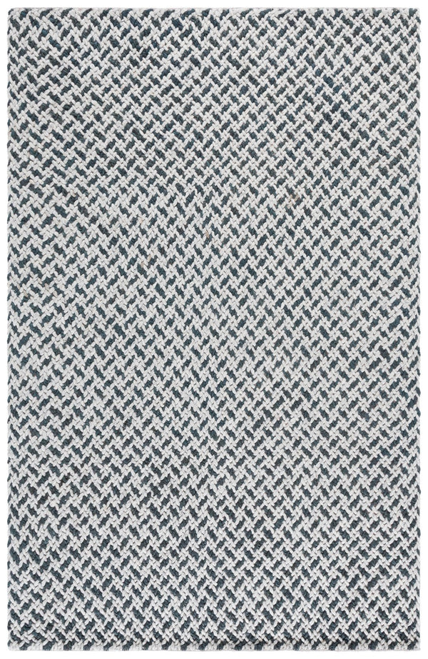 Safavieh Natural Fiber Couture 104f Modern Geometric Runner Rug - Elegant Hand Loomed Design For Your Home Teal ,Grey 45% Wool 30% Jute 20% Cotton 5% Polyster Nfc104j-5