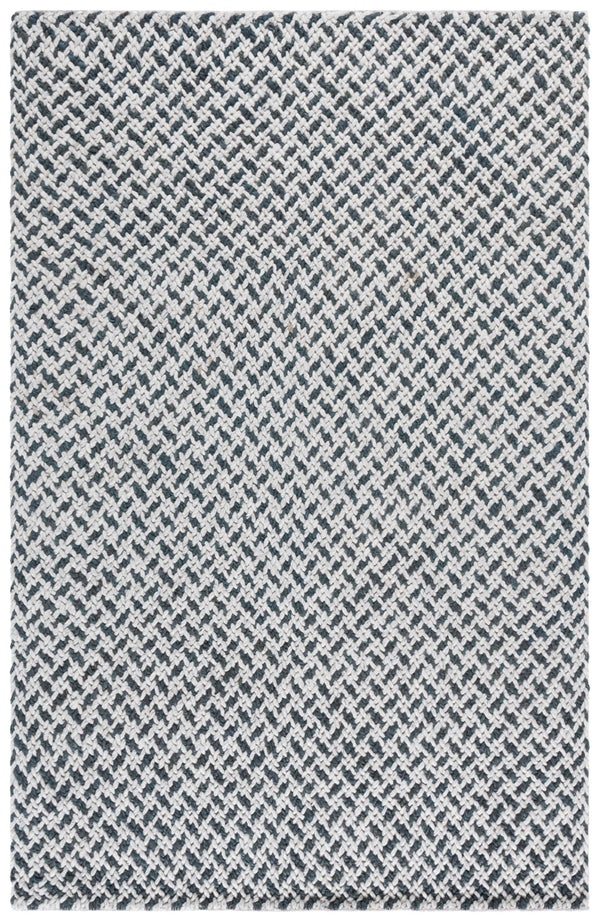 Safavieh Natural Fiber Couture Hand Loomed Area Rug - Elegant Geometric Design For Contemporary Living Spaces Teal ,Grey 45% Wool 30% Jute 20% Cotton 5% Polyster Nfc104j-3