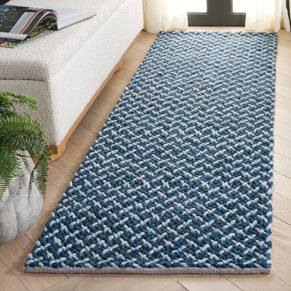Safavieh Natural Fiber Couture Hand Loomed Area Rug - Elegant Geometric Design For Contemporary Living Spaces Blue ,Light Grey 45% Wool 30% Jute 20% Cotton 5% Polyster Nfc104m-9