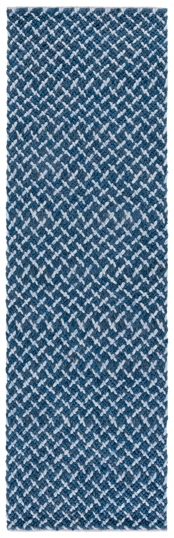 Safavieh Natural Fiber Couture Hand Loomed Area Rug - Elegant Geometric Design For Contemporary Living Spaces Blue ,Light Grey 45% Wool 30% Jute 20% Cotton 5% Polyster Nfc104m-9