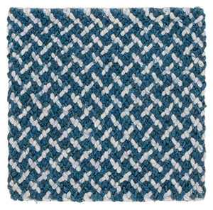 Safavieh Natural Fiber Couture Hand Loomed Area Rug - Elegant Geometric Design For Contemporary Living Spaces Blue ,Light Grey 45% Wool 30% Jute 20% Cotton 5% Polyster Nfc104m-9