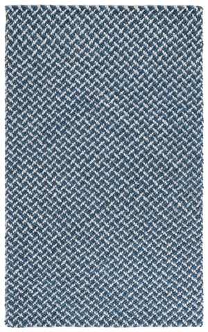 Safavieh Natural Fiber Couture 104f Modern Geometric Runner Rug - Elegant Hand Loomed Design For Your Home Blue ,Light Grey 45% Wool 30% Jute 20% Cotton 5% Polyster Nfc104m-5