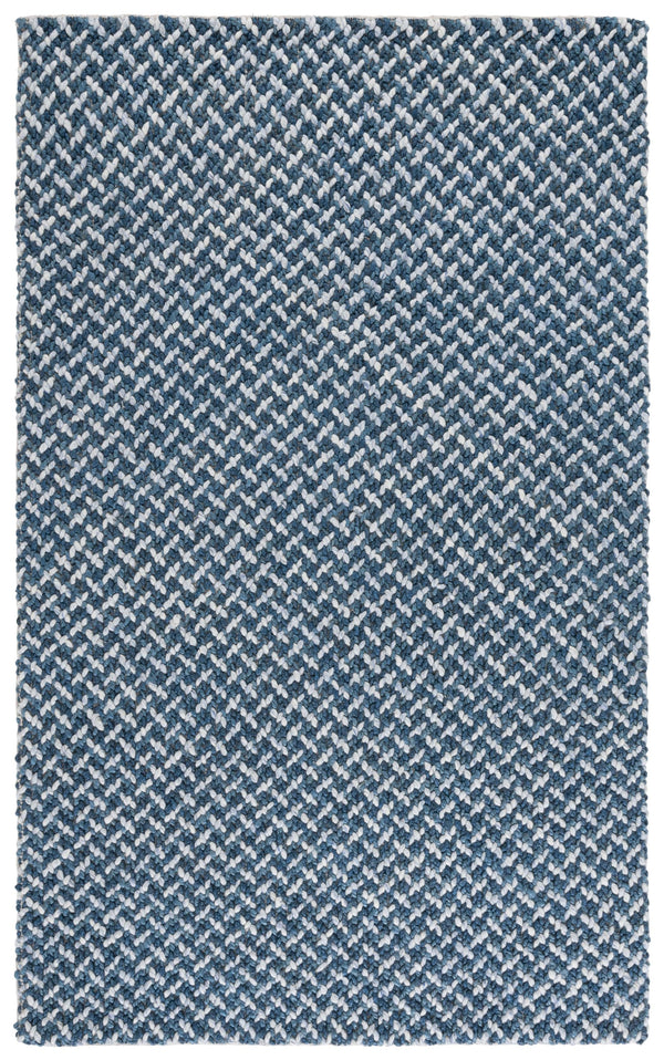 Safavieh Natural Fiber Couture 104f Modern Geometric Runner Rug - Elegant Hand Loomed Design For Your Home Blue ,Light Grey 45% Wool 30% Jute 20% Cotton 5% Polyster Nfc104m-5