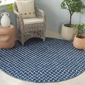 Safavieh Natural Fiber Couture 104f Modern Geometric Runner Rug - Elegant Hand Loomed Design For Your Home Blue ,Light Grey 45% Wool 30% Jute 20% Cotton 5% Polyster Nfc104m-6r